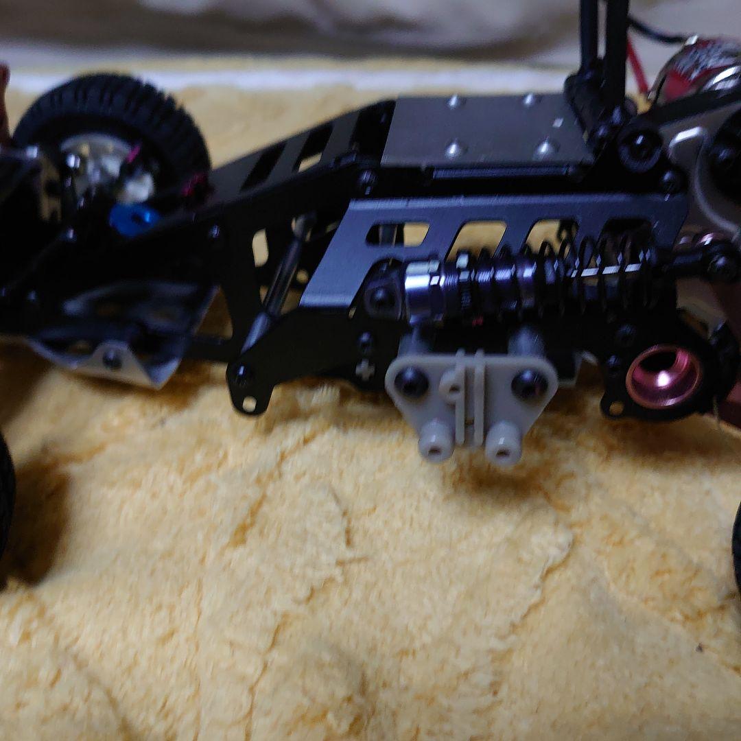 タミヤマイティフロッグ　アルミシャーシ仕様　VWビートル506ボディ付き