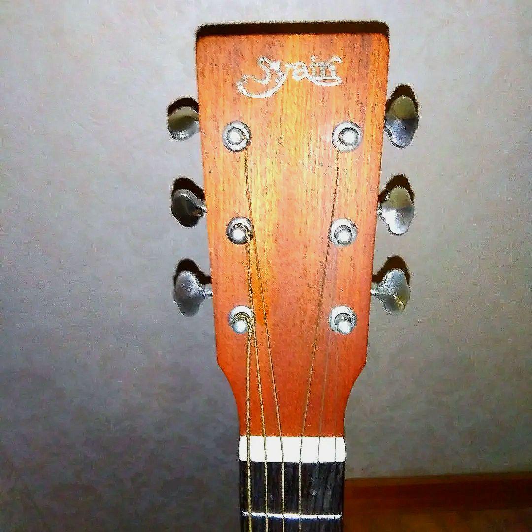レア木目バリトラS.yairi上位ブランドコンパクトギター全長88cmケース付き