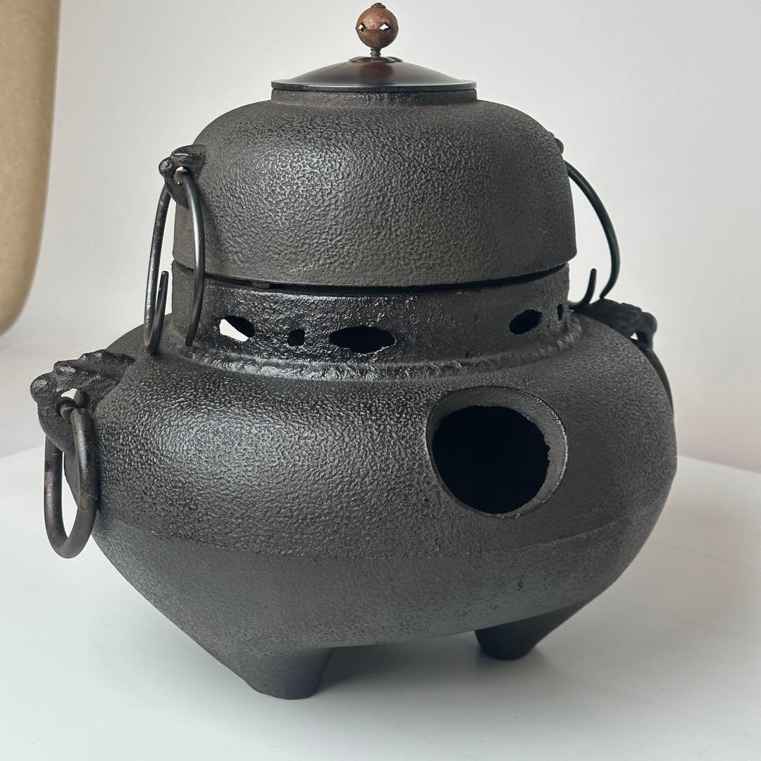 美品 風炉釜 龍敏堂造 龍敏堂