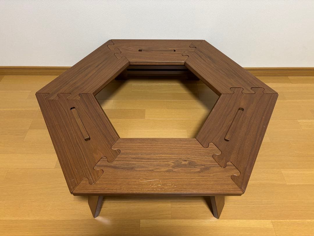The Arth クル次郎 ざぁーす ヘキサテーブル ウォールナット 六角