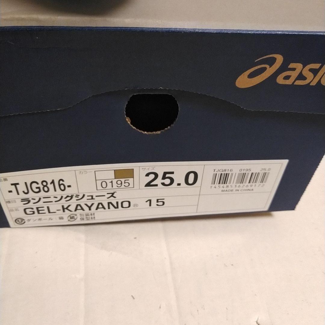 asics KAYANO 25.0 ホワイト/シルバー/ブラック