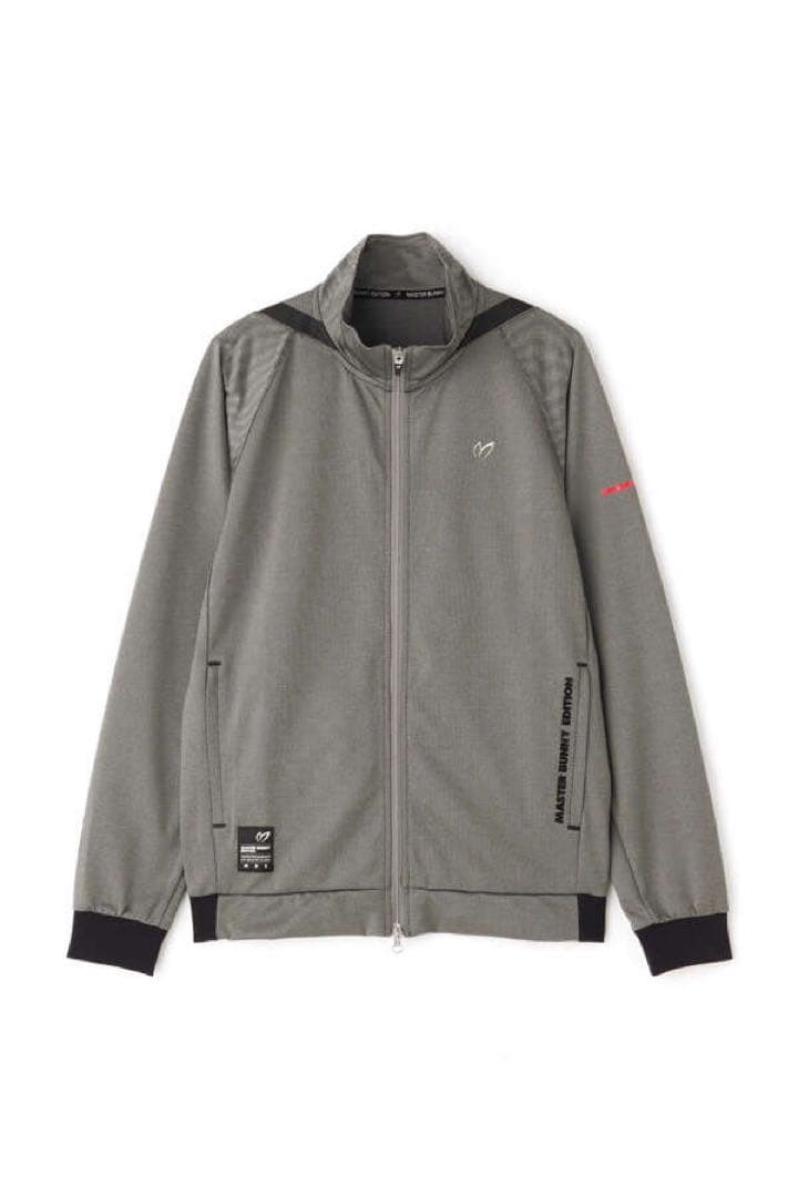 マスターバニー　ピンドッド柄ジャガード フルジップカットソージャケット　パーカー