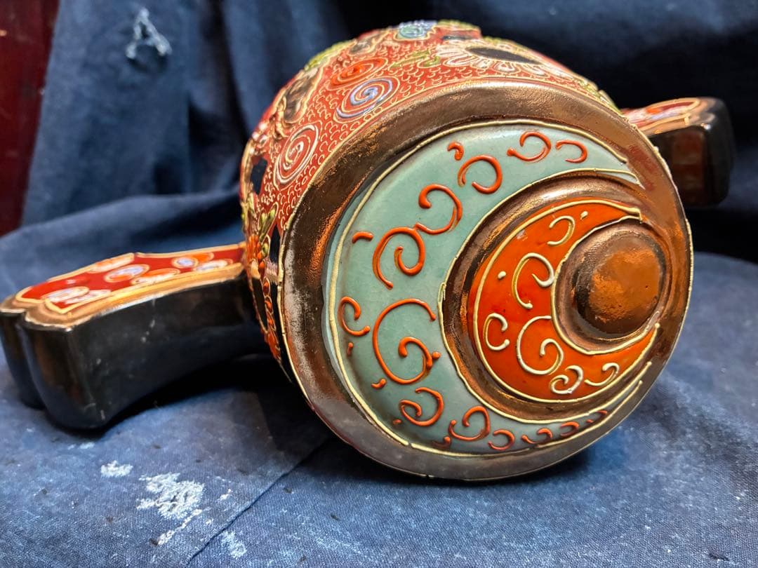 九谷焼　打ち出の小槌　縁起物　金運　大正期