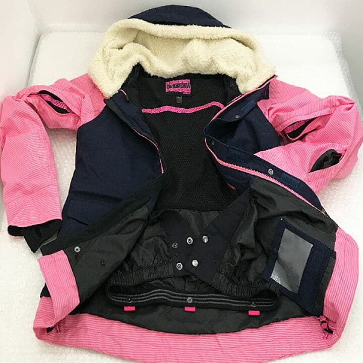▲ピンク★ネイビー★スノボウェア★スキーウエア★スノーボード★かわいいモコモコ