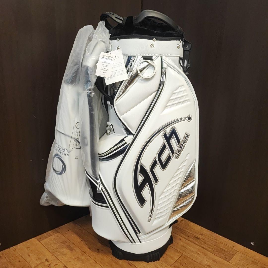 新品 数量限定 アーチゴルフ スタンドキャディバッグ 9.5インチ ホワイト