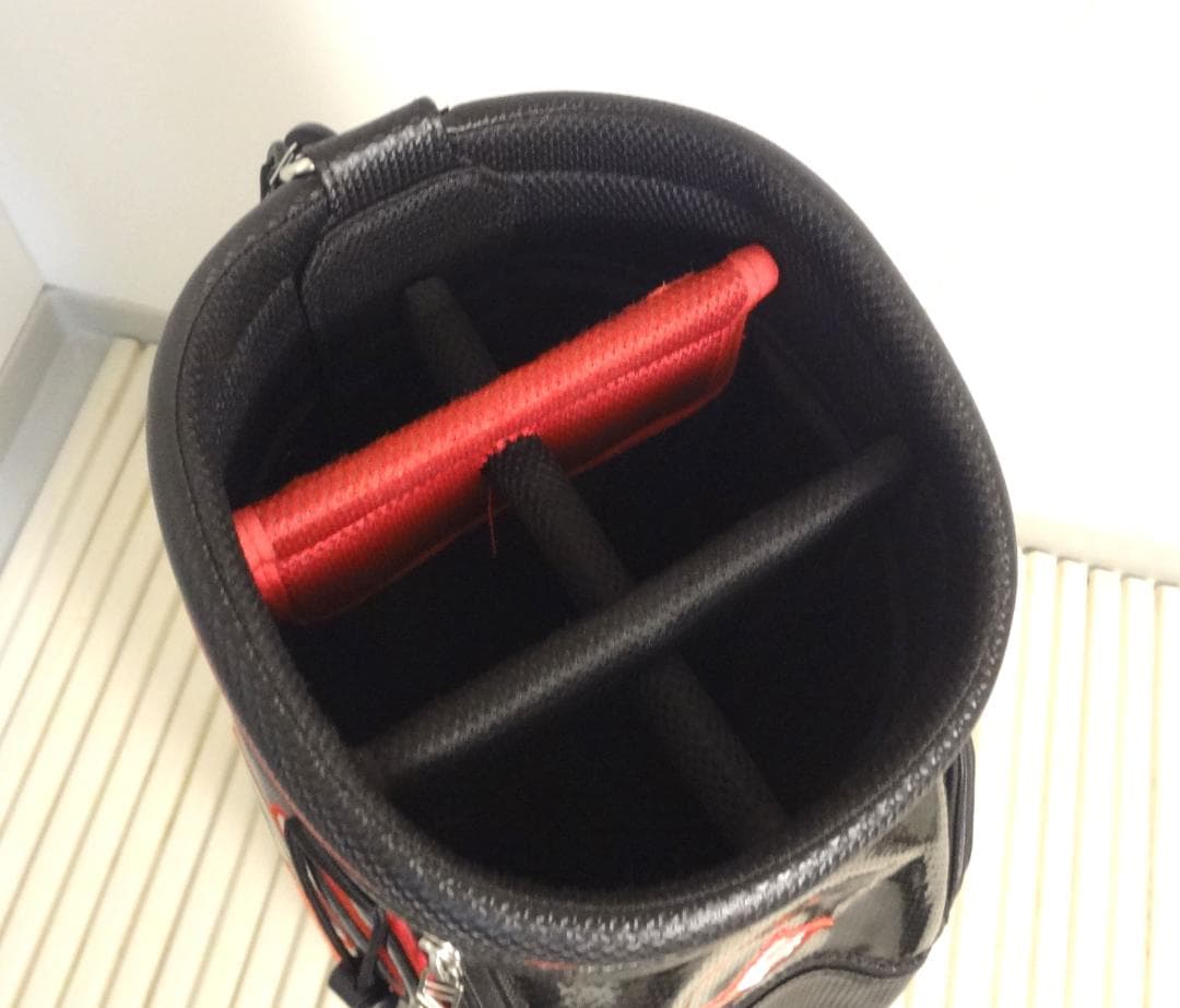 こ*ー様 ■ LE COQ SPORTIF ルコック キャディバッグ 黒/赤