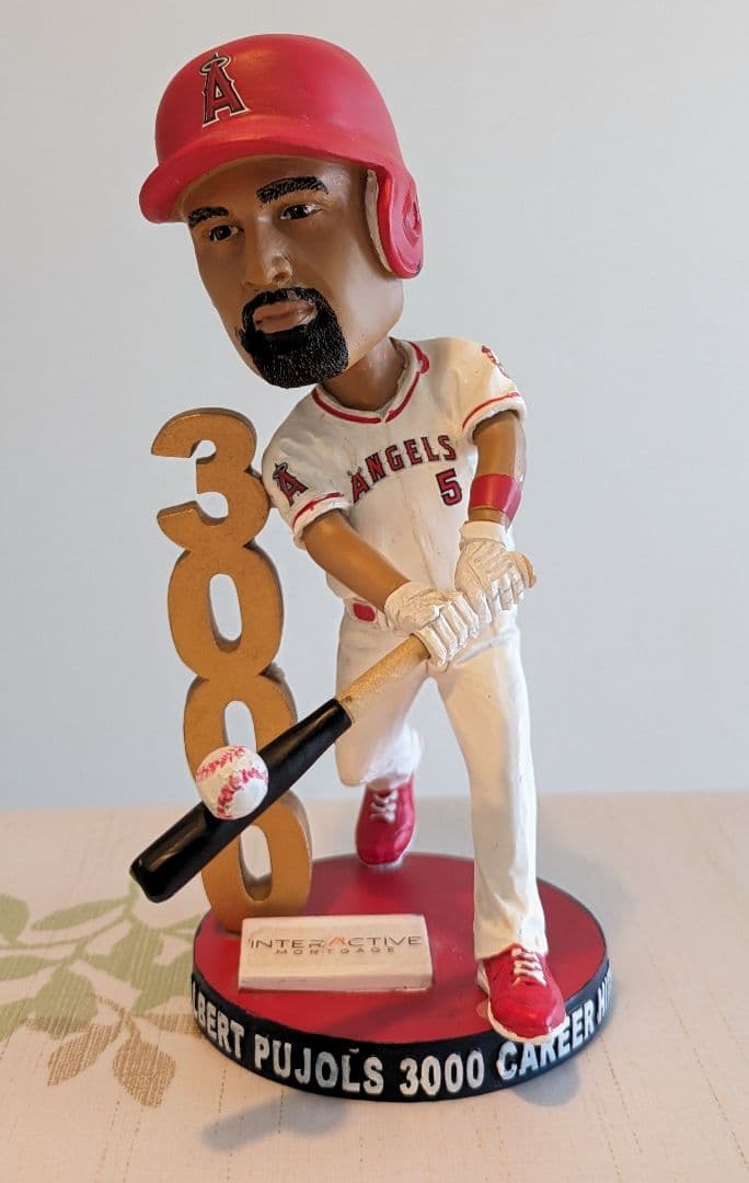 【美品】アルバート・プホルス ボブルヘッド 3000本安打記念 エンゼルス