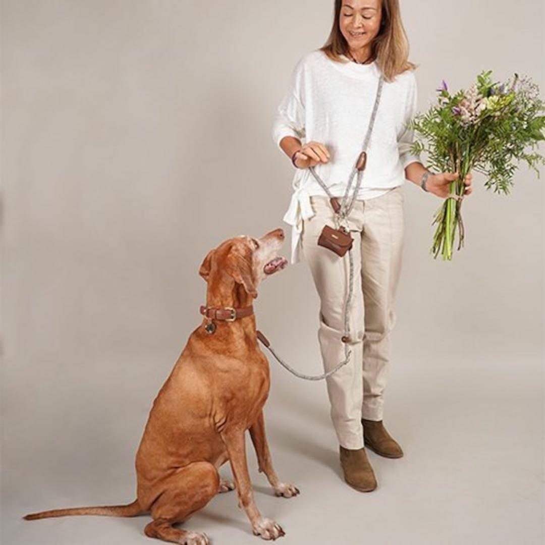 新品 HIGH5DOGS ハンズフリーリード　ショルダー 8mm ベージュ