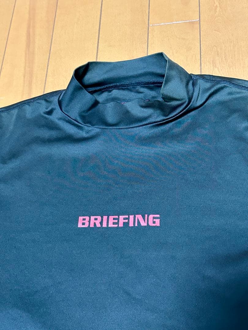 ブリーフィングBRIEFING☆ツアー定番ハイネックTシャツ☆黒☆L☆