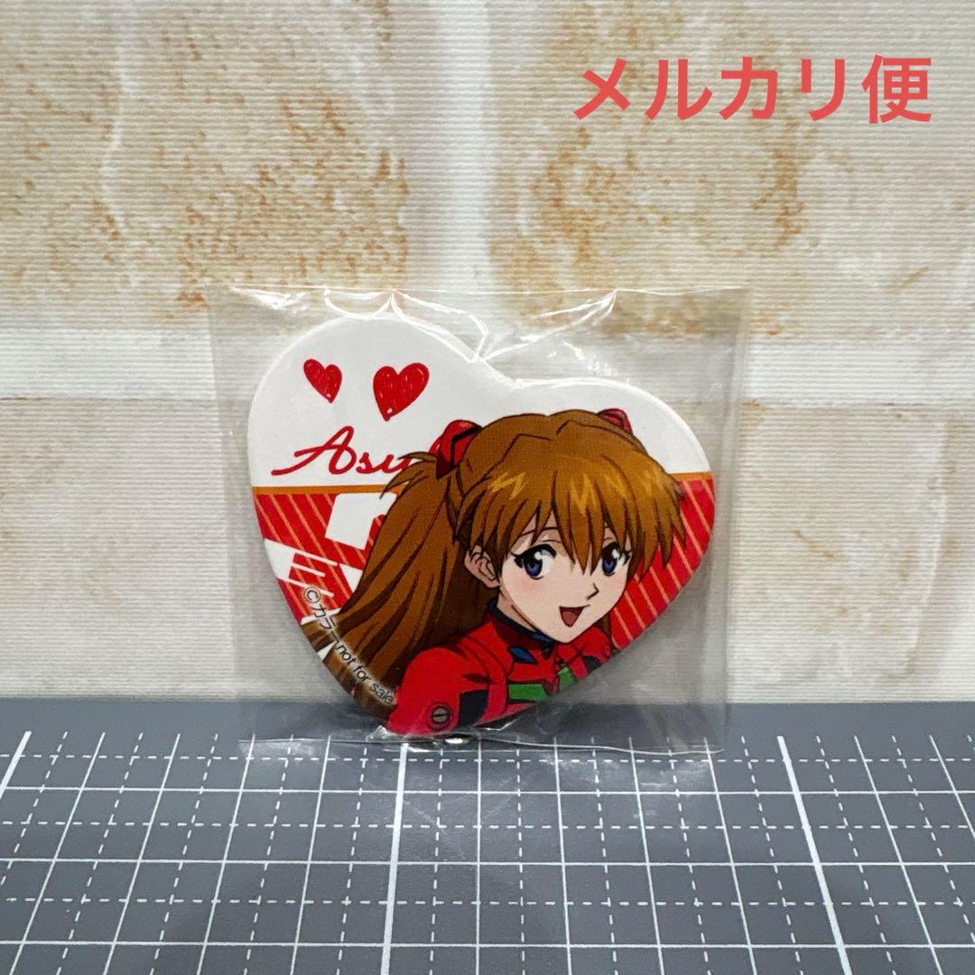 エヴァンゲリオン　アスカ　ハート　缶バッジ