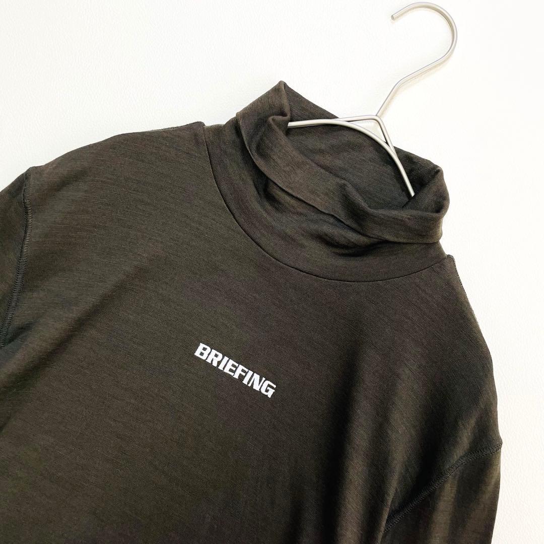 6415 ブリーフィング　タートルネック　薄手ニット　ウール　カーキ　2023年