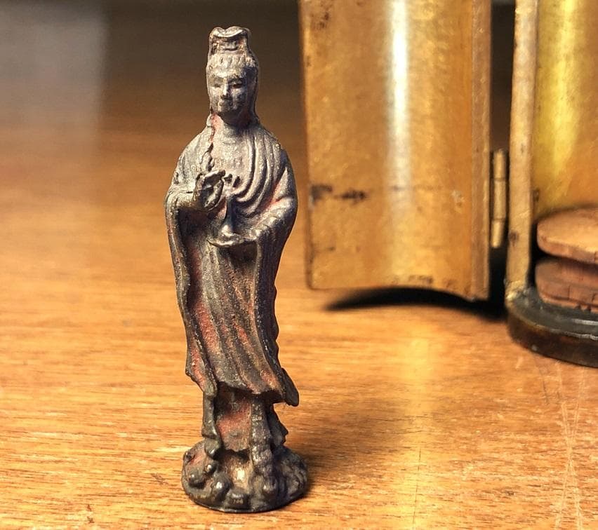 【 厨子入り観音 】　携行仏　江戸～戦前