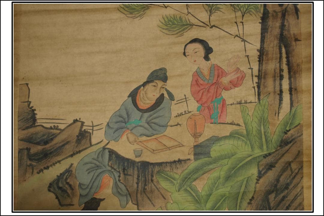 骨董市仕入れ品　中国北宋時代の掛軸　激安骨董品　肉筆保証　 BD137A8-1