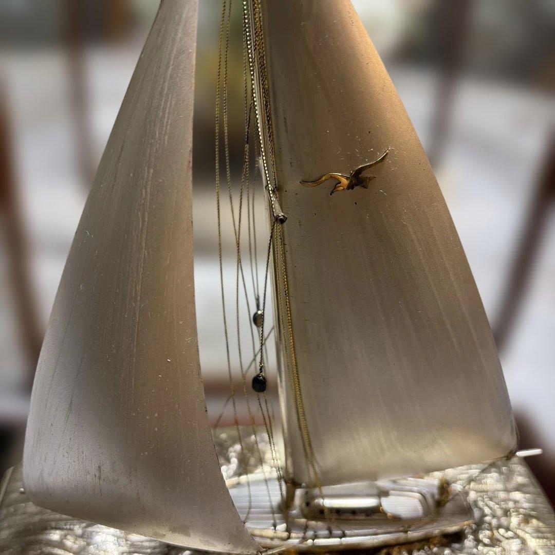 銀製 ヨット スターリングシルバー Sterling 帆船模型 昭和レトロ