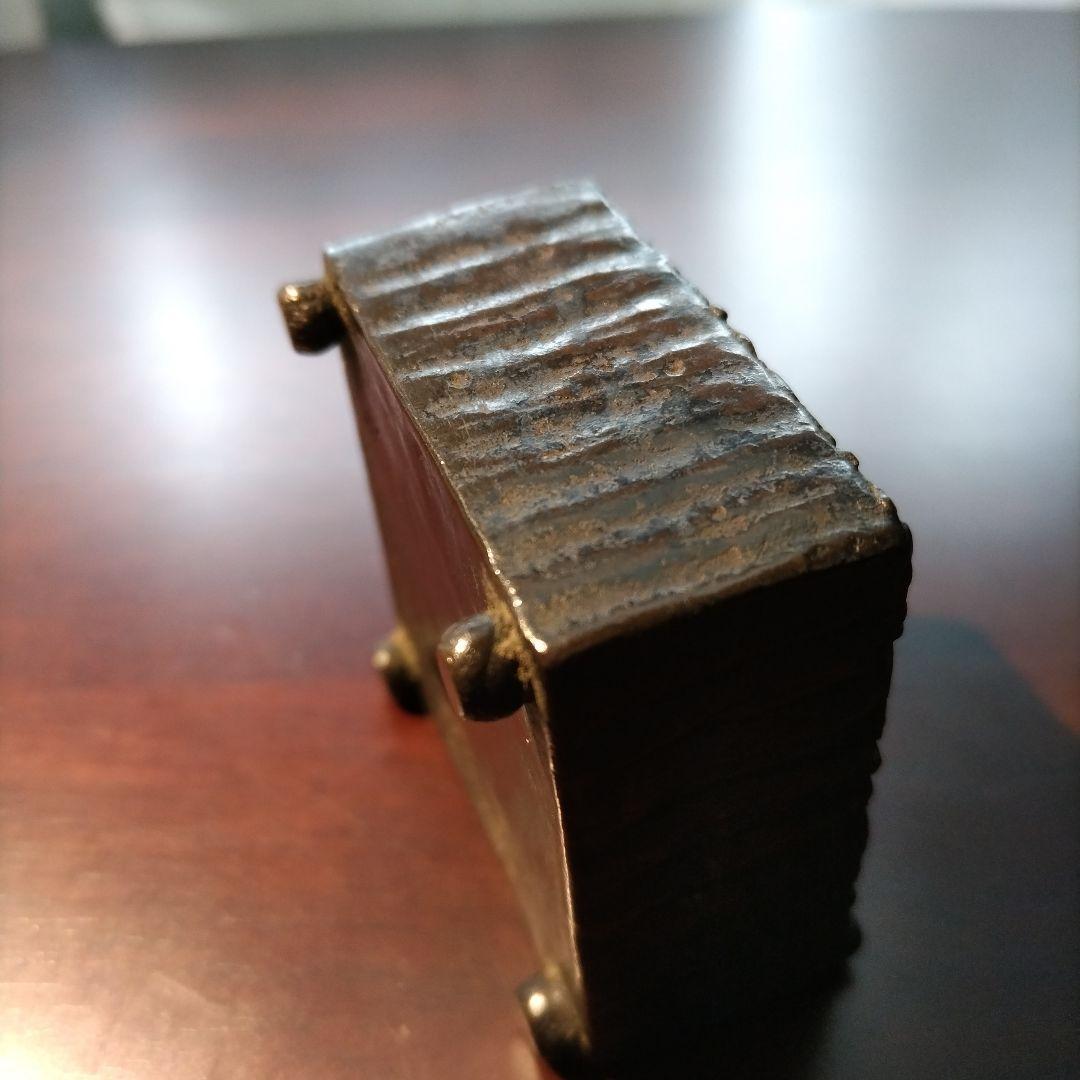 骨董品　古銅山水文水滴