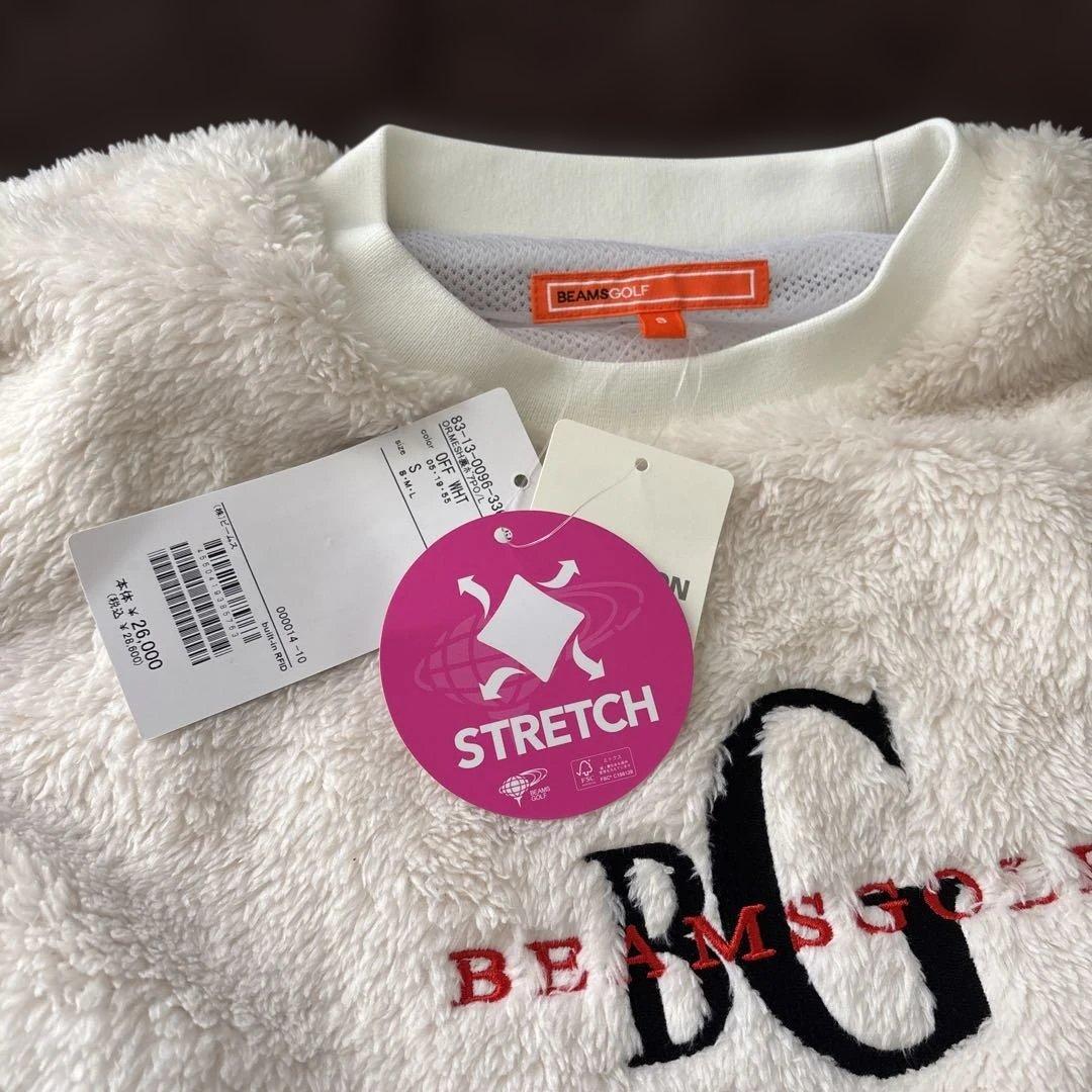 新品Beamsゴルフ　レディースS 白いボアトップ