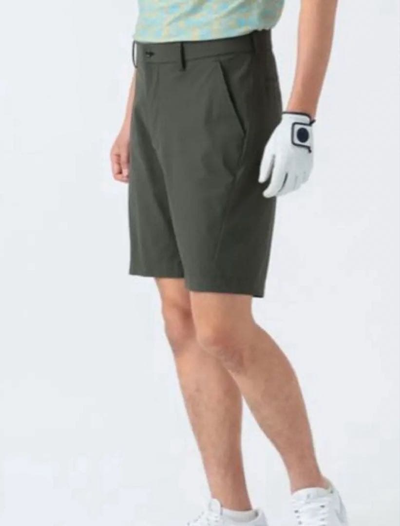 美品 BEAMS GOLF ストレッチ3Dパンツ サイズ50(L相当)オリーブ