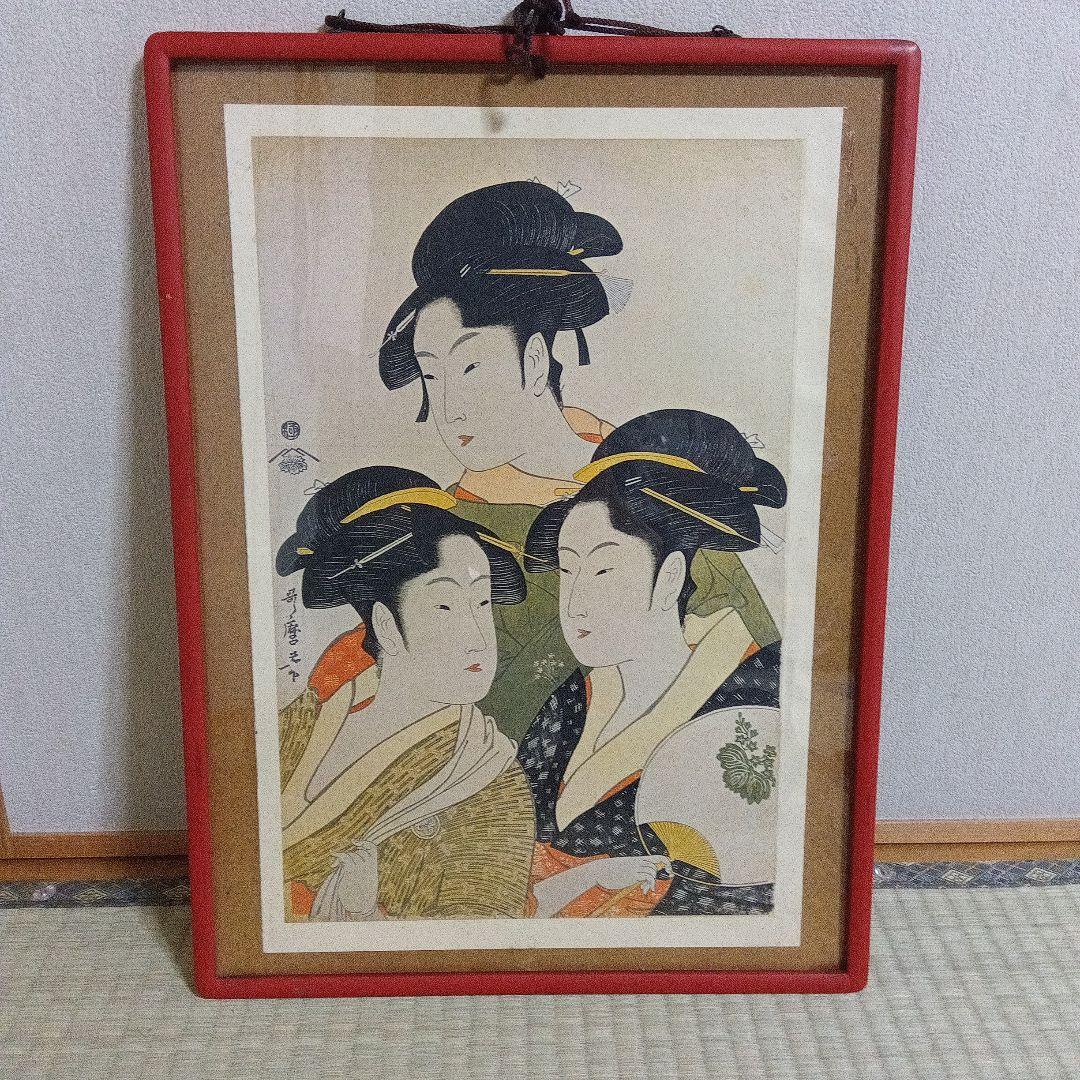 浮世絵 喜多川歌麿　寛政三美人