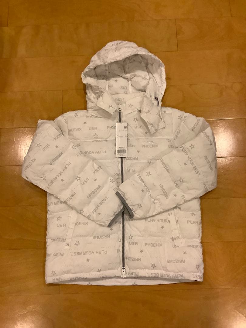 新品上下セットping 防寒レディースホワイトダウンジャケット＆パンツ