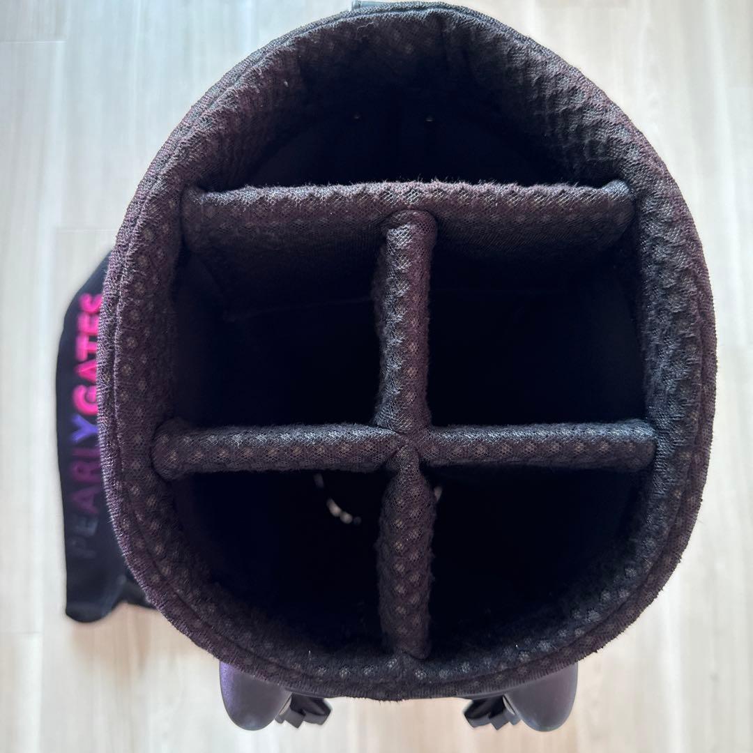 パーリーゲイツ　キャディバッグ　スタンド式　軽量　黒　ブラック　ユニセックス