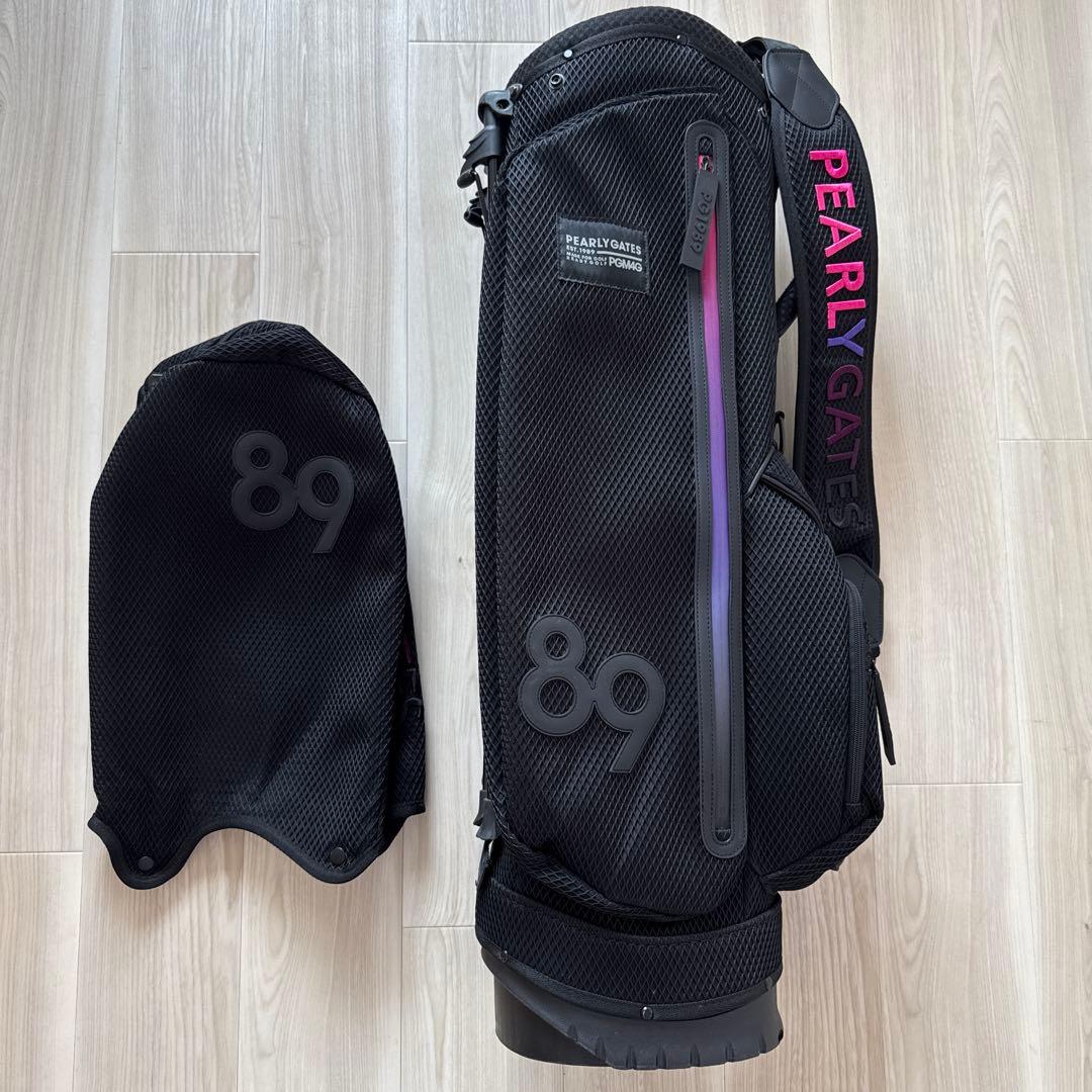 パーリーゲイツ　キャディバッグ　スタンド式　軽量　黒　ブラック　ユニセックス