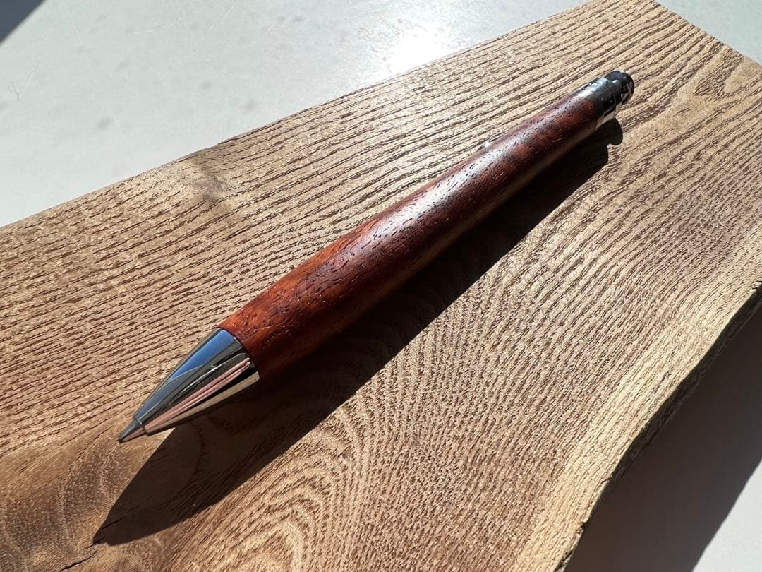 【新品・未使用】カリン　花梨ちぢみ杢　トラ杢　ボールペン 本体