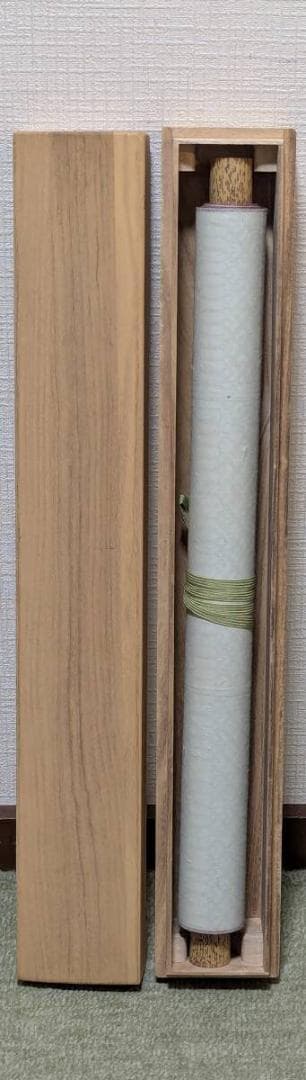 【真作】掛軸　涼を楽しむ納涼床図　橋と川辺の宴風景　夏の風物詩　合箱入　T19