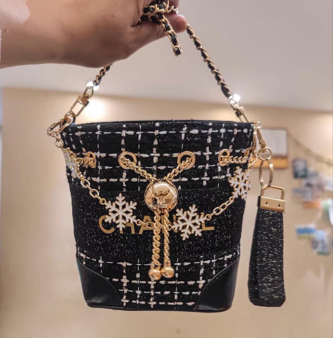 希少レア非売品 CHANEL ノベルティ ツイード バケットバッグ　ハンドバッグ