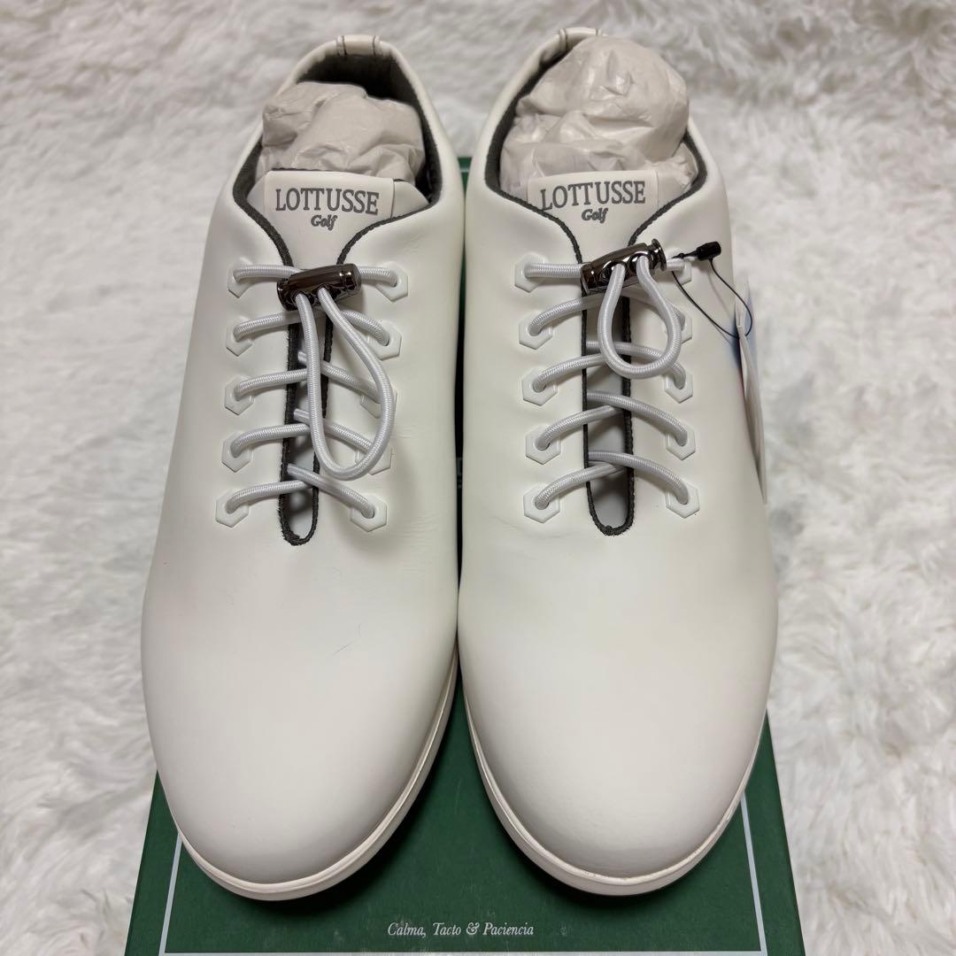 【新品】　LOTTUSSE Golf レザーゴルフシューズ 24.0 ホワイト