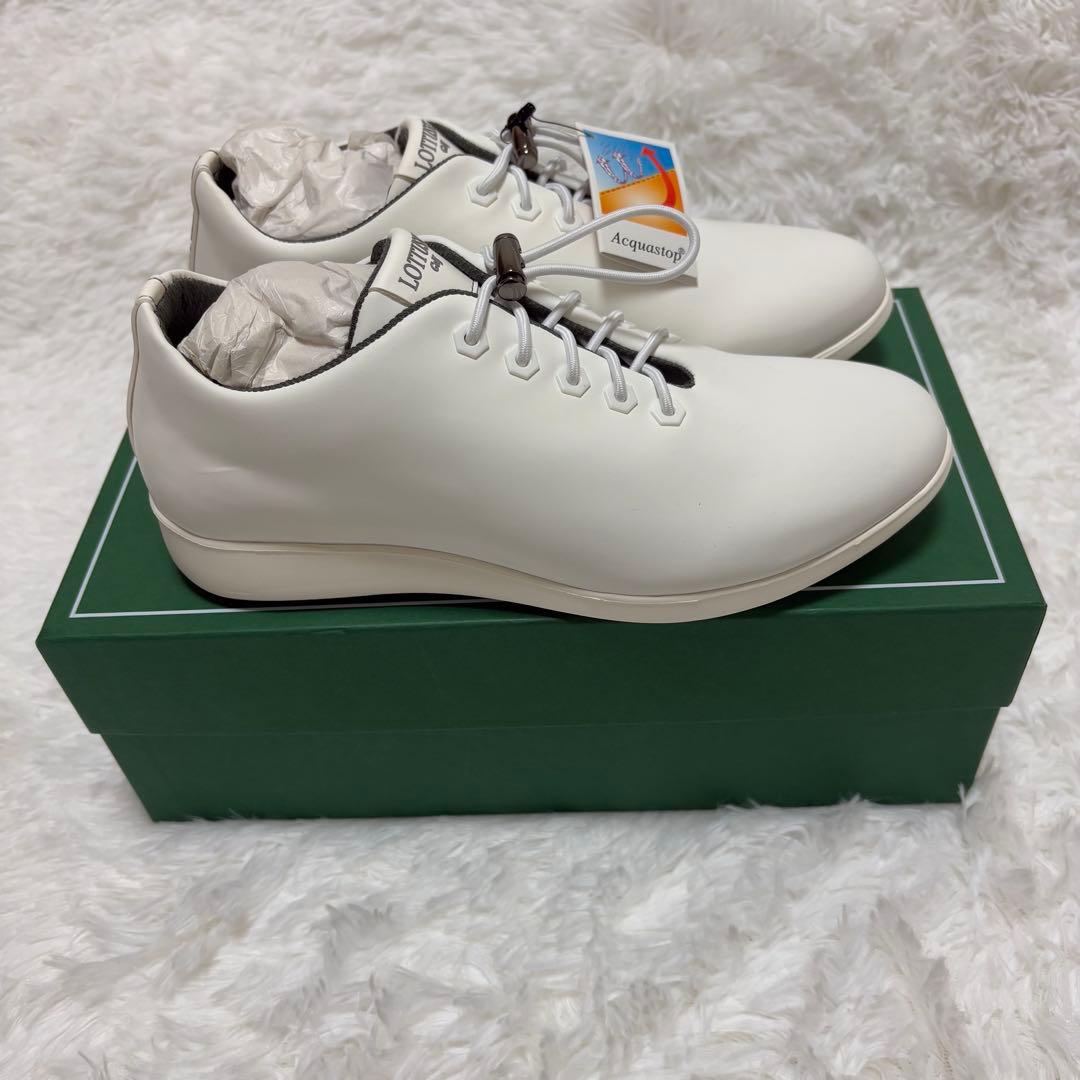 【新品】　LOTTUSSE Golf レザーゴルフシューズ 24.0 ホワイト