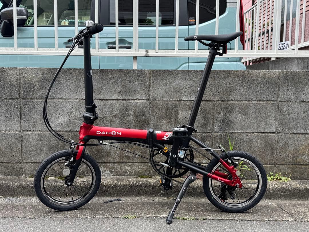 手渡し想定【室内保管】DAHON K3 2022年モデル レッド 輪行袋付き