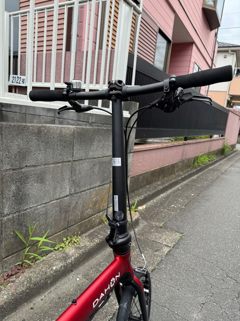 手渡し想定【室内保管】DAHON K3 2022年モデル レッド 輪行袋付き