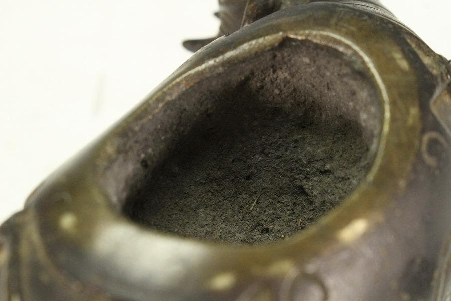 中国美術 古銅 象上達磨大師 香炉(K-XA806)