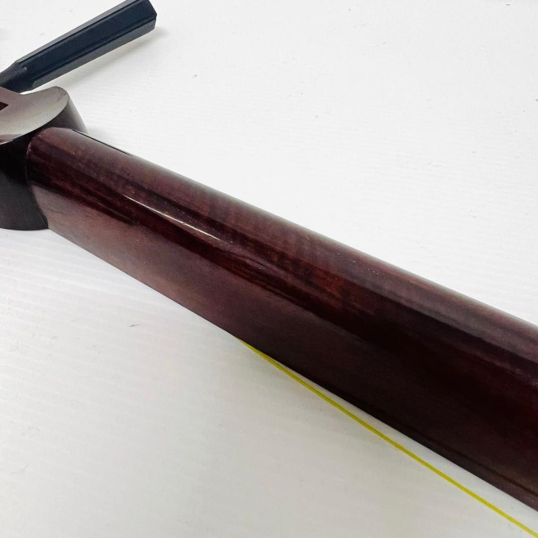 三味線　ハードケース付　中棹　K9 紅木 虎トチ 綾杉胴 金細 棹2.8cm
