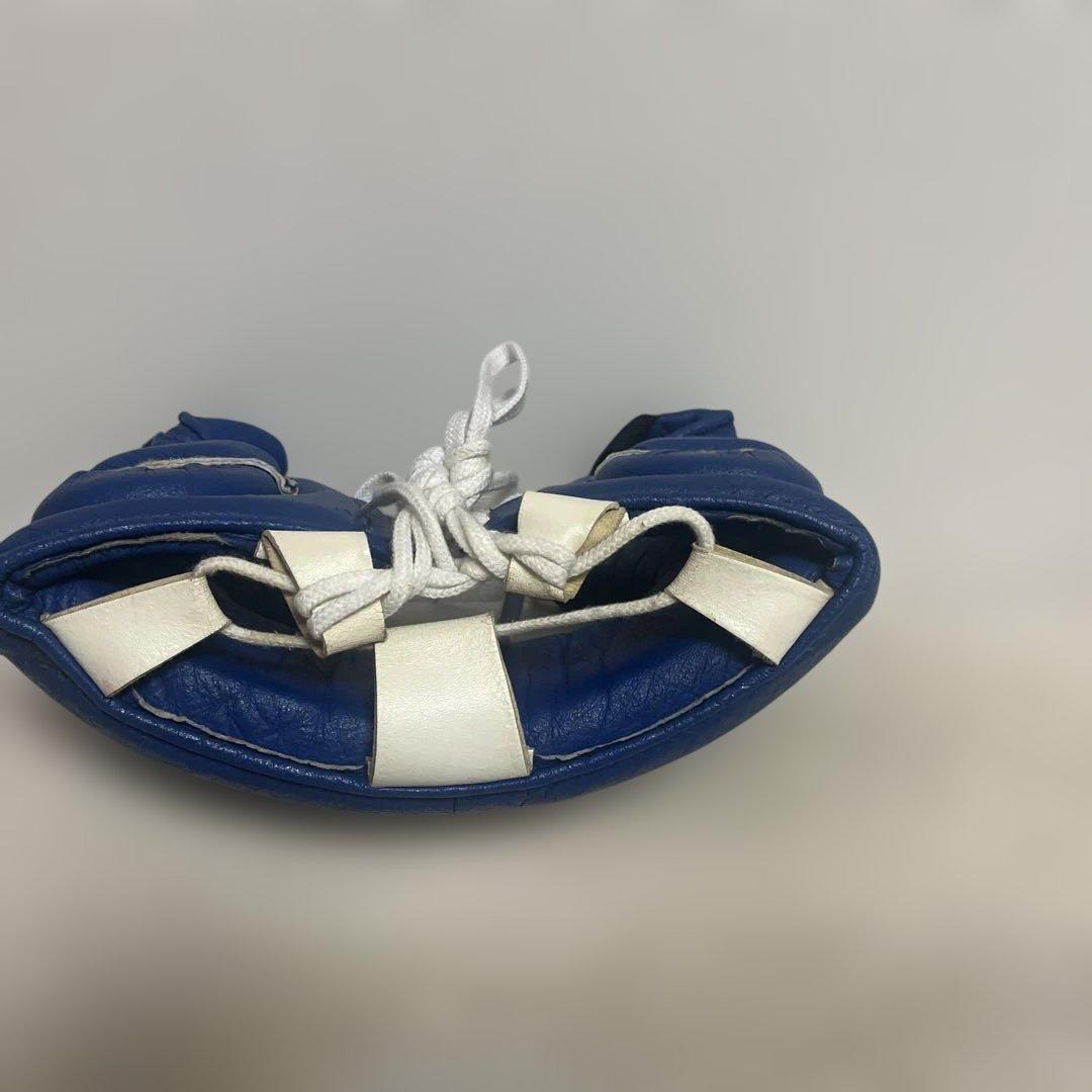 青 レザー ヘッドギア ボクシング