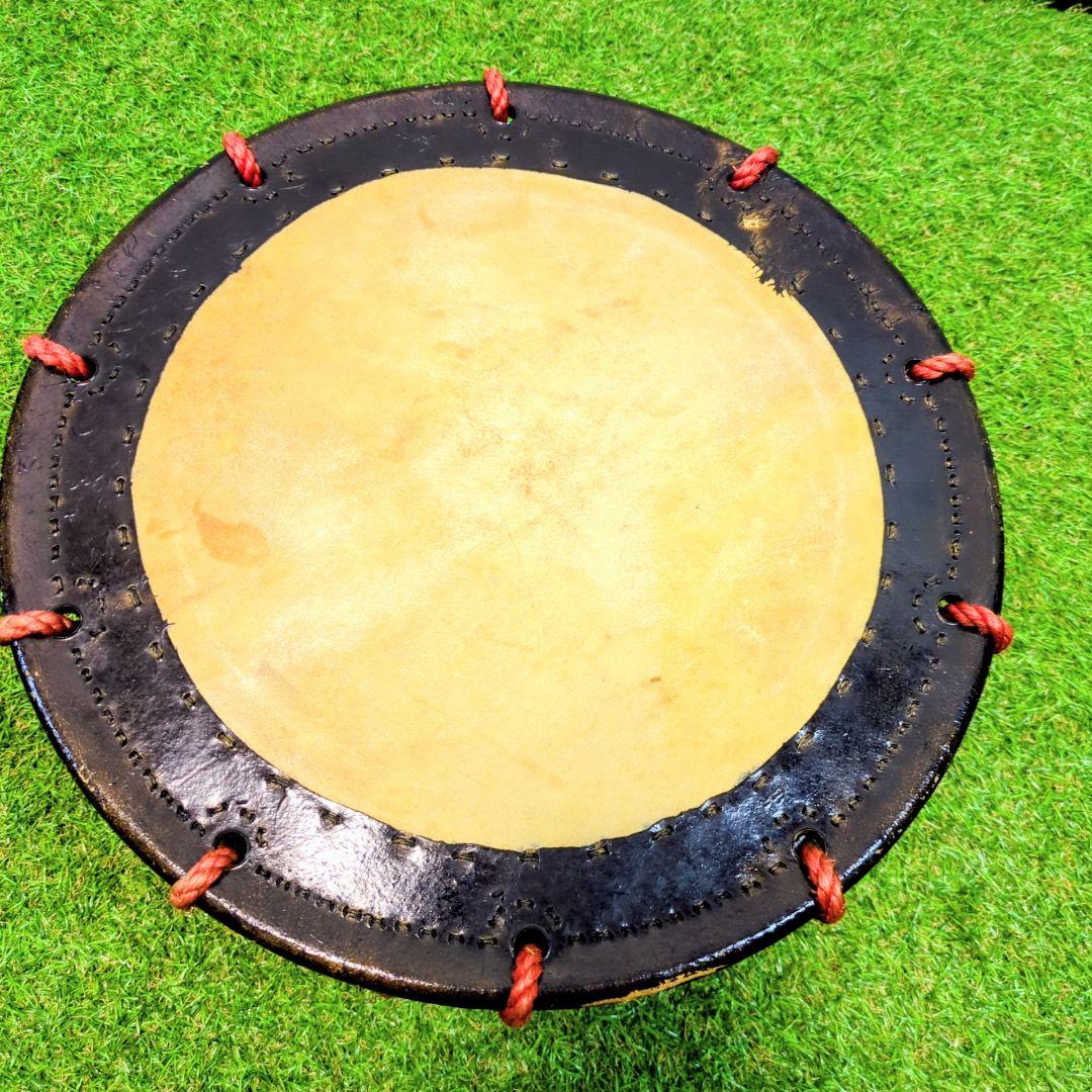 【良品】和太鼓 締太鼓 　　バチ付 伝統芸能　和楽器
