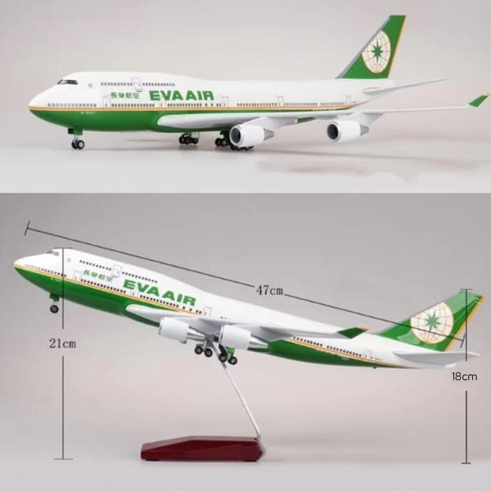 エバーエアー B747 エバー航空 模型飛行機 ランディングギア LEDライト