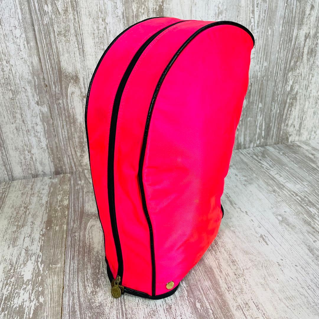 【希少品】BVLGARI ブルガリ キャディバッグ 型押し ロゴ刺繍 ピンク