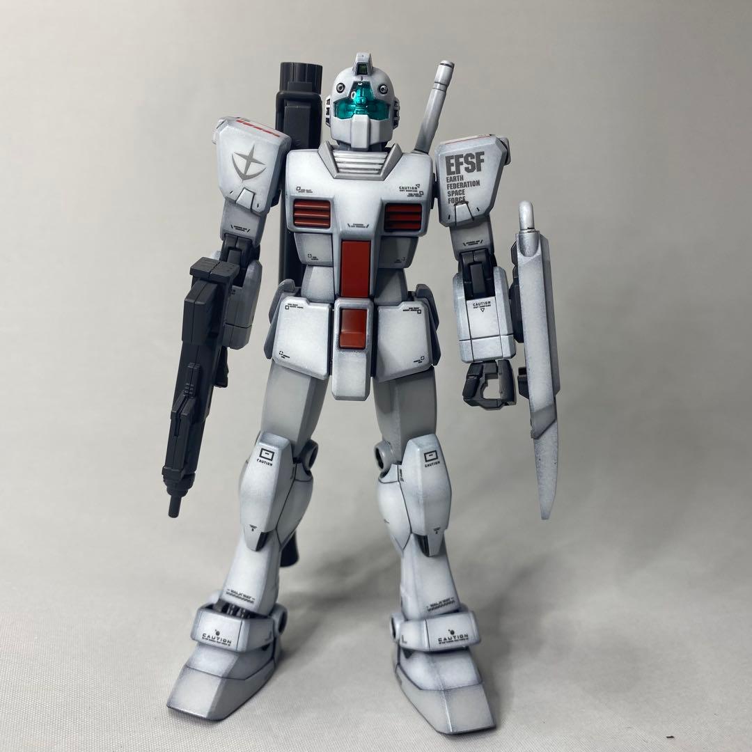HG ジム　ロールアウトカラー　全塗装　完成品　ガンプラ　塗装済