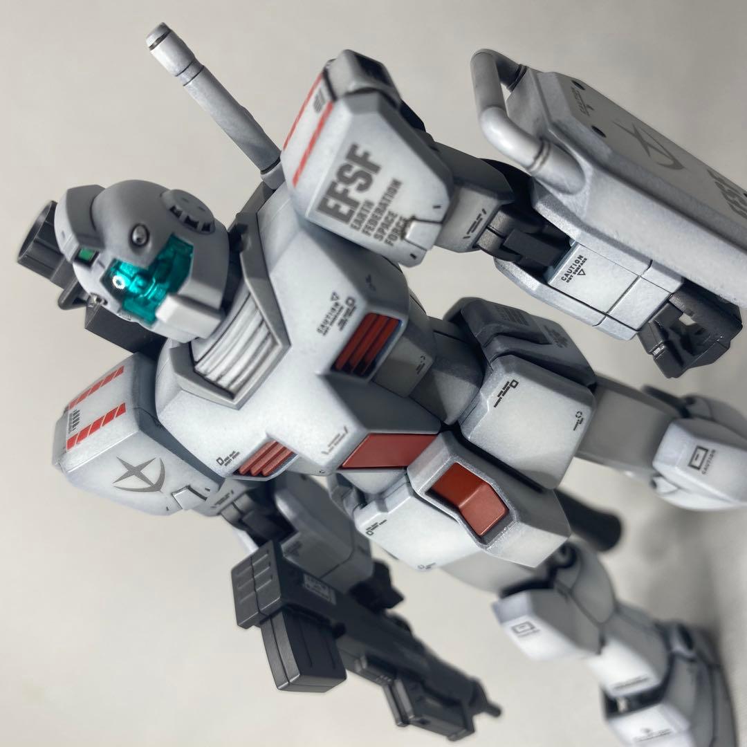 HG ジム　ロールアウトカラー　全塗装　完成品　ガンプラ　塗装済