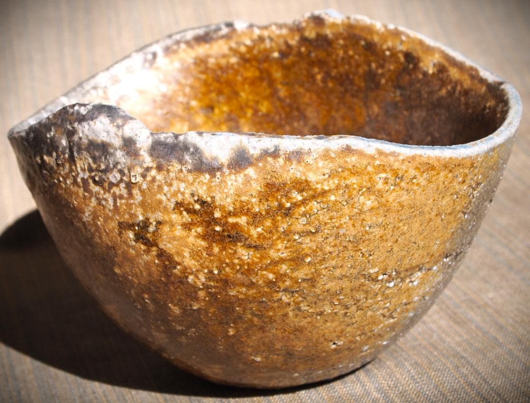 人気作家★大岩智之【師：隠崎隆一】★黒備前茶碗★共箱★コバルト