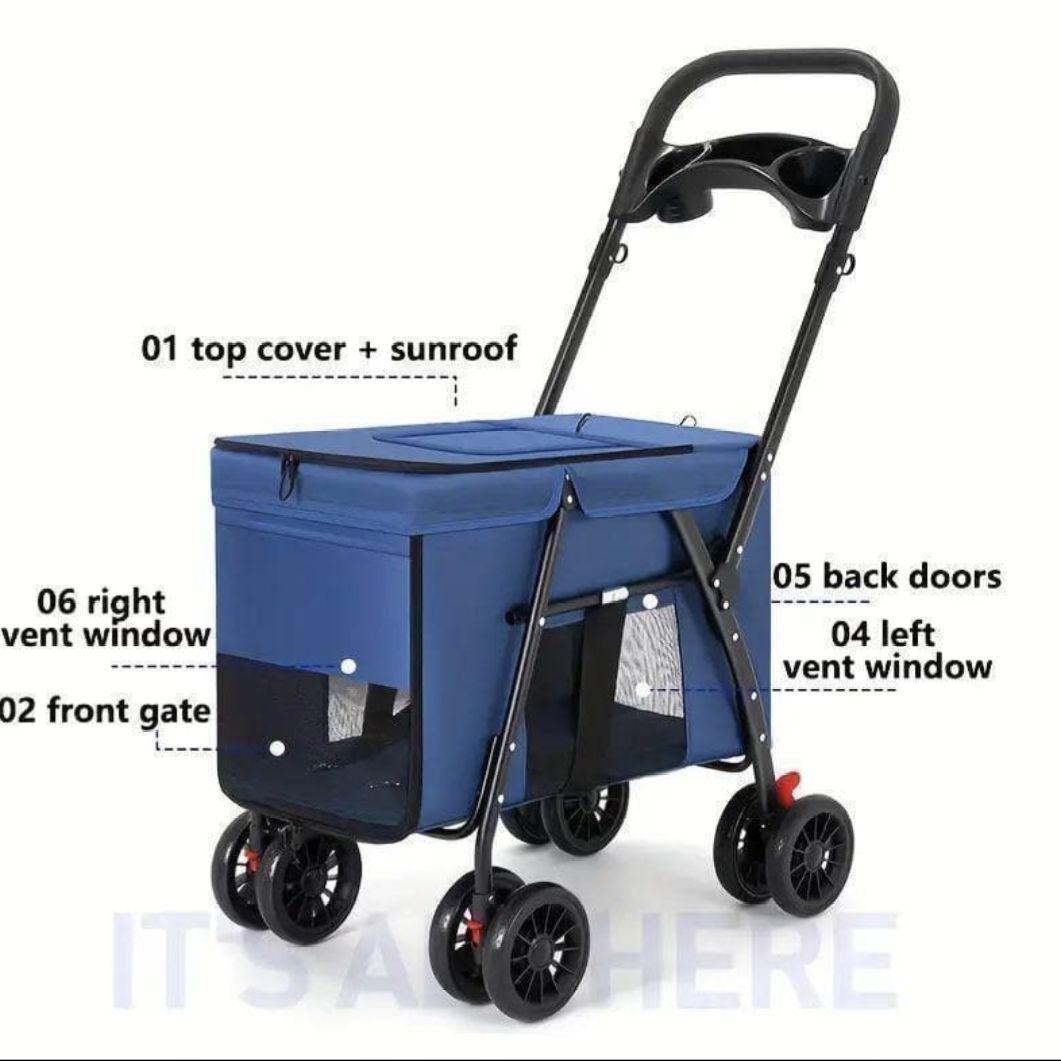 ペットキャリー ブラック 黒 買い物カート ショッピング カゴ キャリーケース