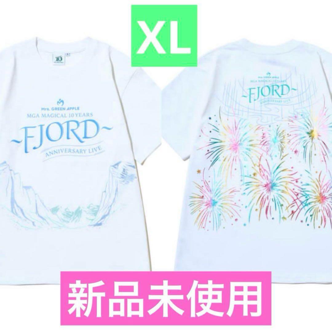 ミセスグリーンアップル　フィヨルド　Tシャツ　XL　ホワイト　白　花火柄
