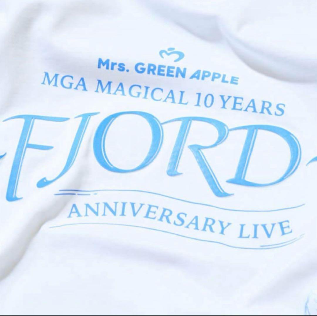 ミセスグリーンアップル　フィヨルド　Tシャツ　XL　ホワイト　白　花火柄