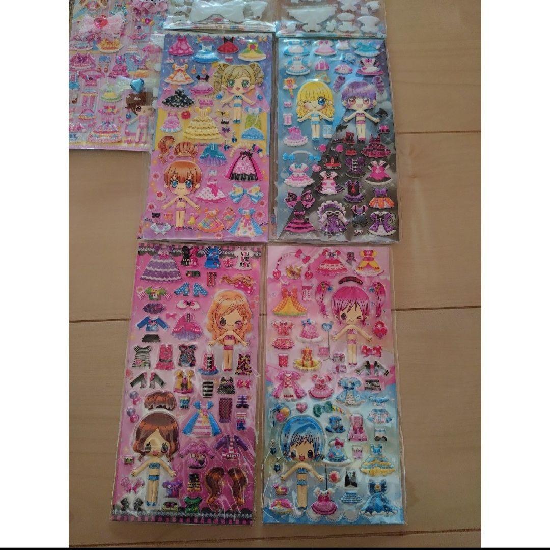 平成レトロ　おきがえシール　着せ替えシール　6枚セット　新品未開封