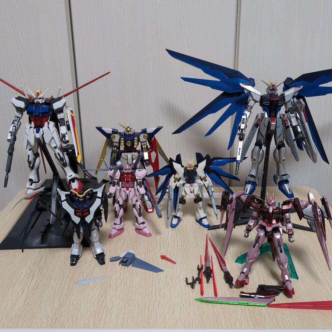 ジャンク品　ガンプラ色々セット　MG・HG・旧キット、素組７体セット