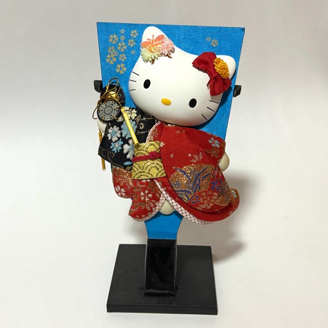 ハローキティ 日本人形 羽子板（スタンド付き）
