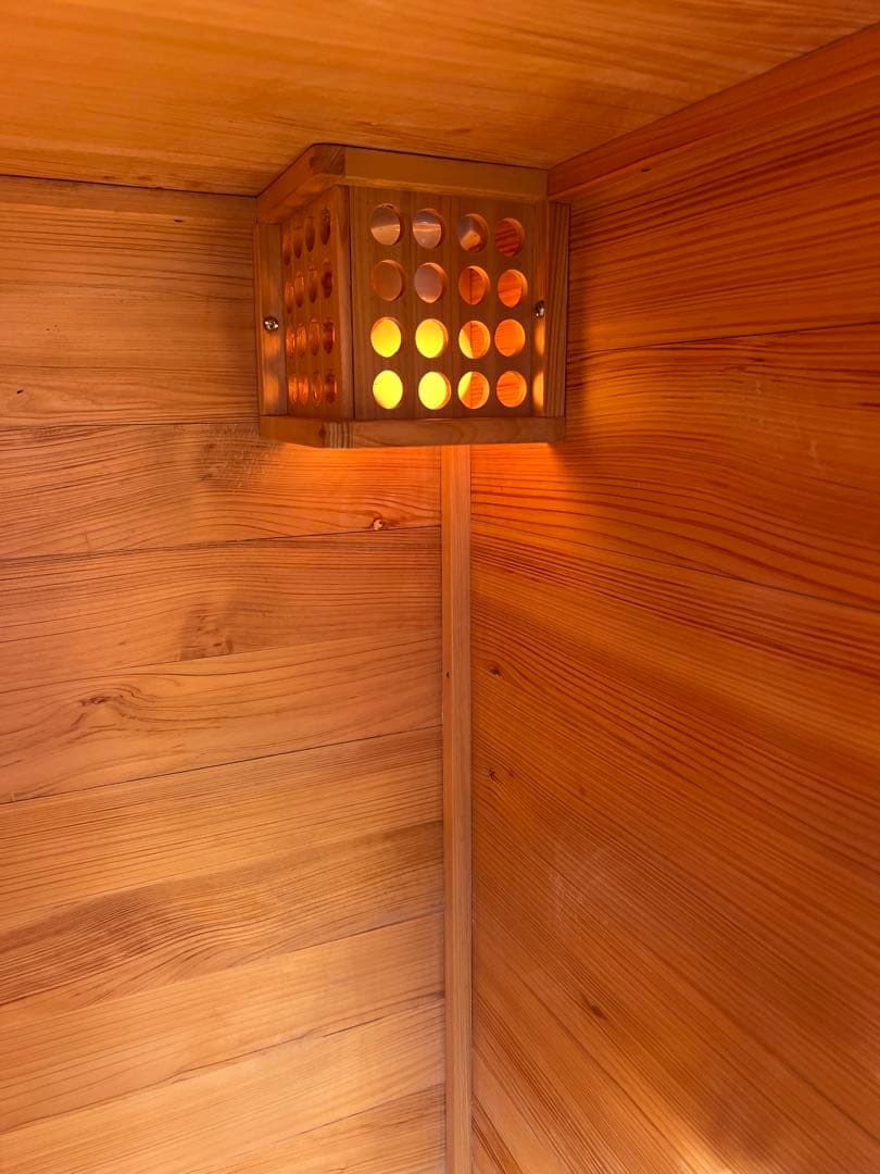 木製コンパクトサウナ 温度調節機能付き