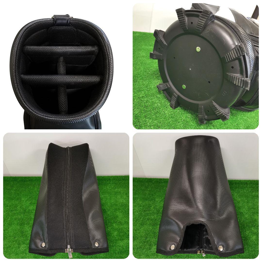 【美品】HONMA ホンマ モグラ ロゴ キャディバッグ ゴルフバッグ 黒/白