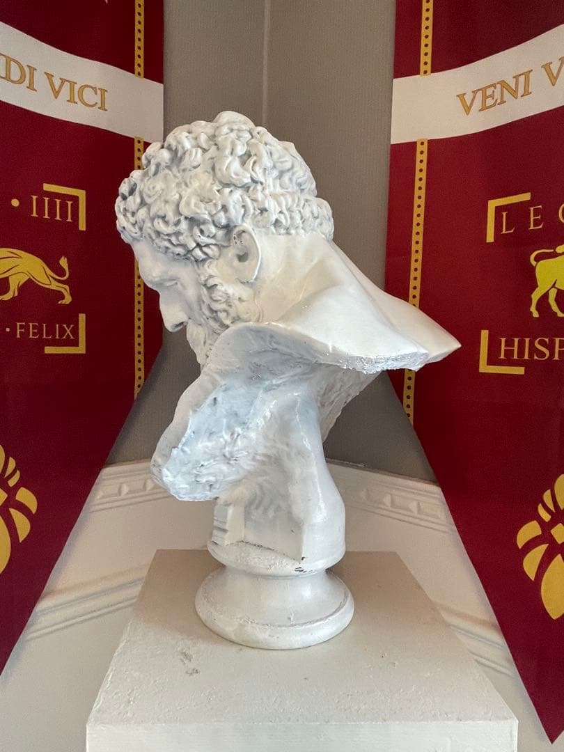 彫刻 ヘラクレス頭像 高さ50cm,美術デッサン教具,卓上 装飾品,工芸品美術品